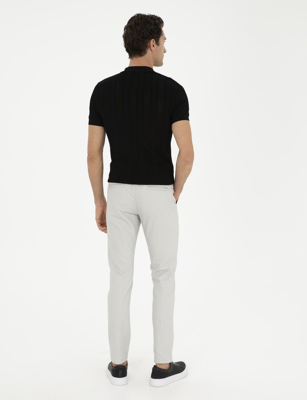 Брюки из плотной ткани узкого кроя Stone - Cacharel фото 4