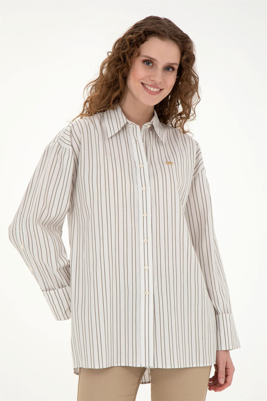 U. S. Polo Assn Женская рубашка с длинным рукавом Stone - U.s. polo assn фото 10