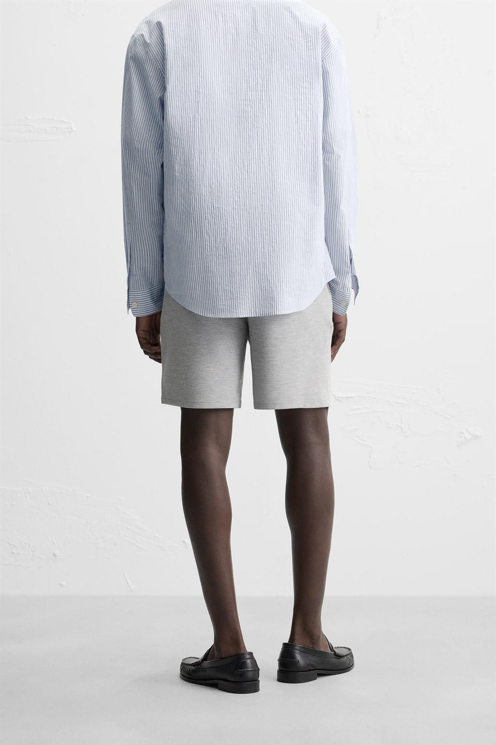 TEXTURED COMFORT BERMUDA SHORTS - Zara фото 32