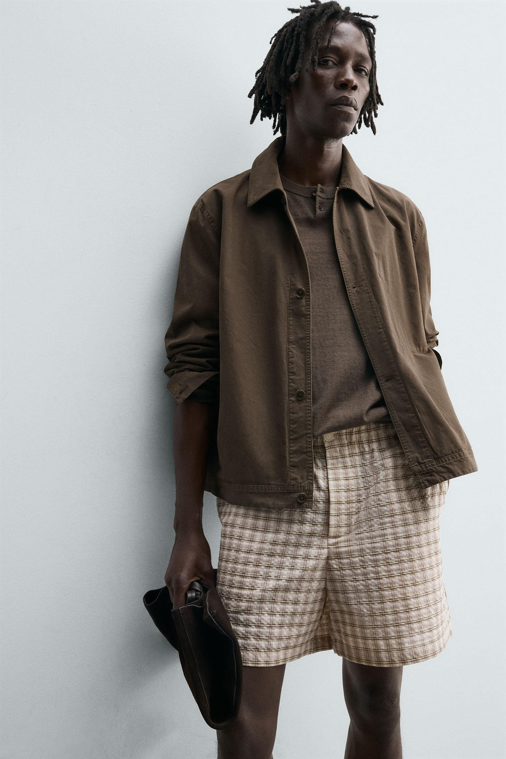 TEXTURED CHECK BERMUDA SHORTS - Zara фото 5