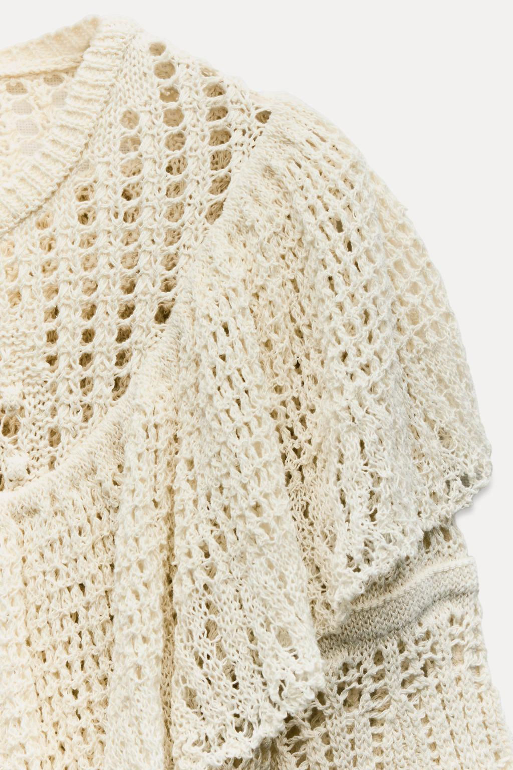 RUFFLED KNIT ROMANTIC TOP - Zara фото 9