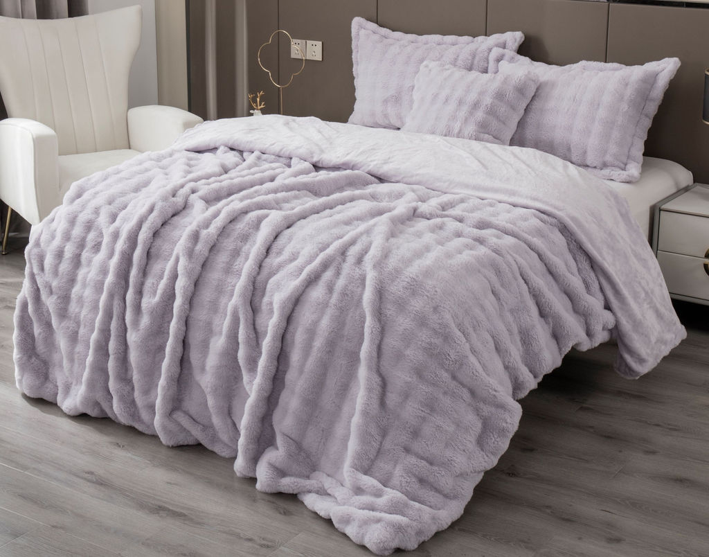 Покрывало декоративное Shinshilla buffy (лаванда платина) 160х220