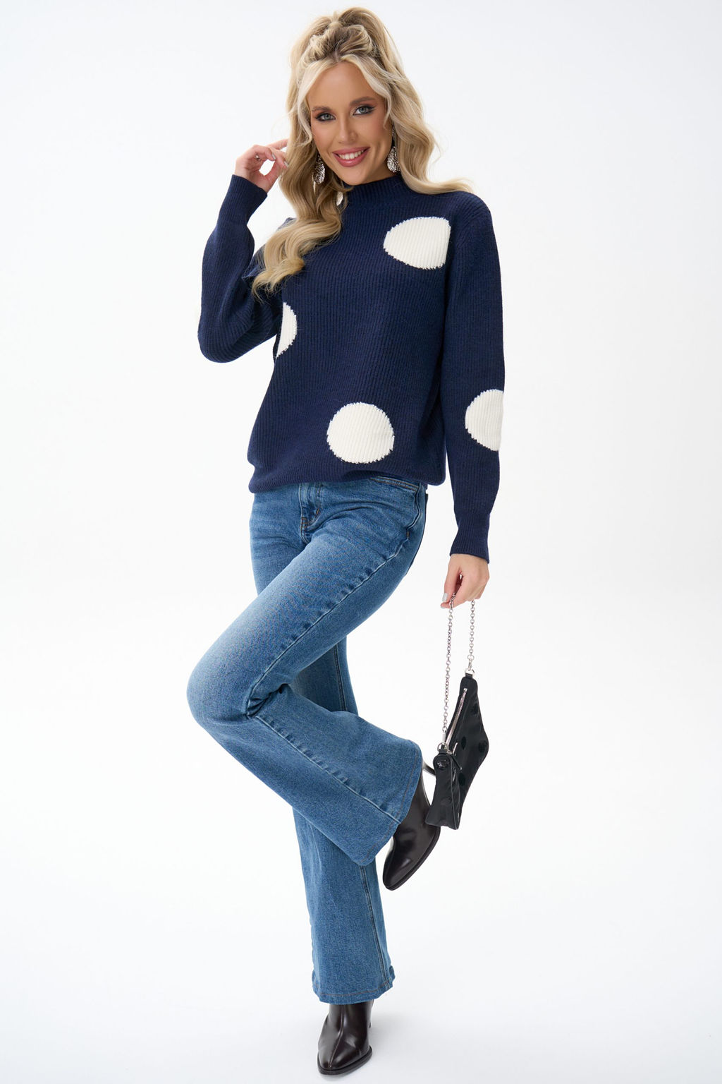 Свитер Зои (синий) - Эльза фото 9