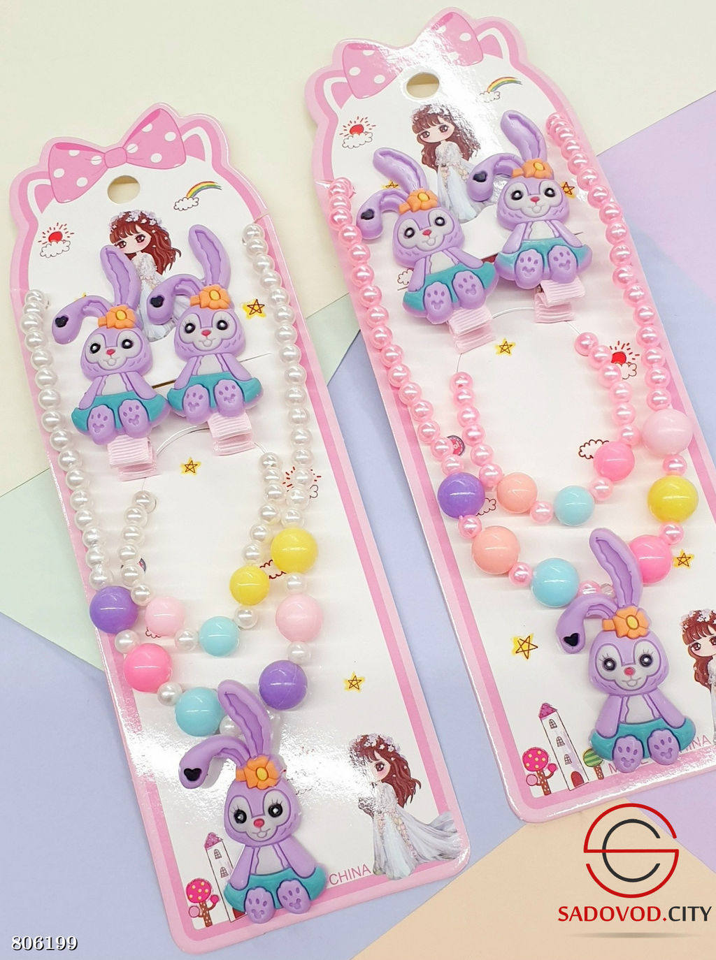 Набор детский, включает бусы, браслет и 2 заколки. - Bruno фото 6