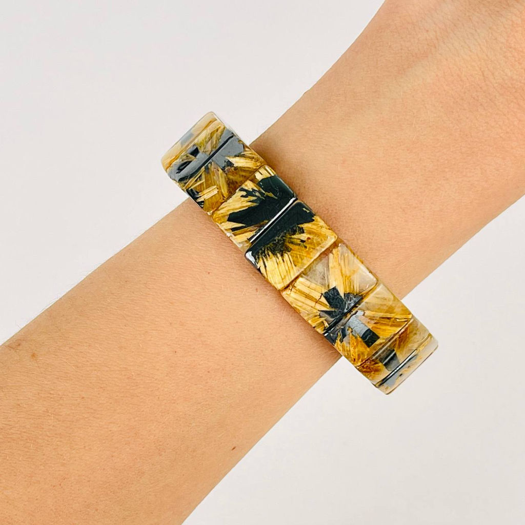 Браслет из Рутилового кварца с включением Титана 20 см