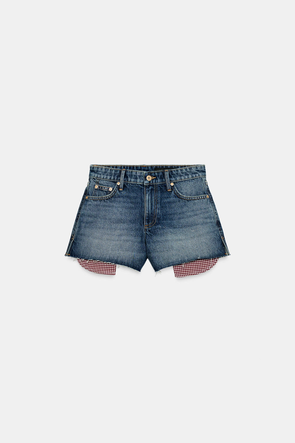 SHORTS Z1975 MOM FIT BAJO DESHILACHADO / Azul - Zara фото 7