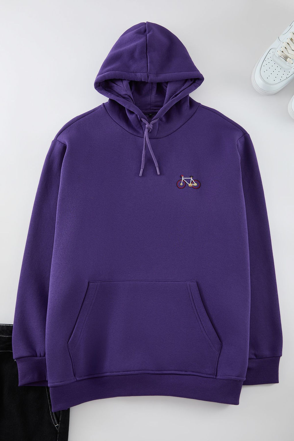 TRENDYOL MAN Buyuk Beden Antrasit Regular/Normal Kesim Kapusonlu Ici Polarl? Sweatshirt TMNAW25AO00007 - Trendyolmilla фото 6