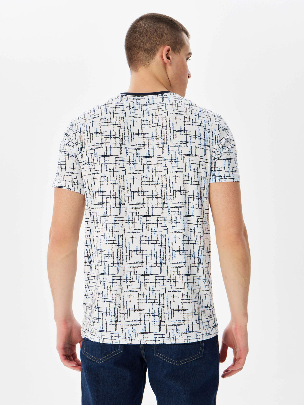 Футболка мужская короткий рукав GREG G145-KD1-SA-UT2024 (синий принт)  фото 9