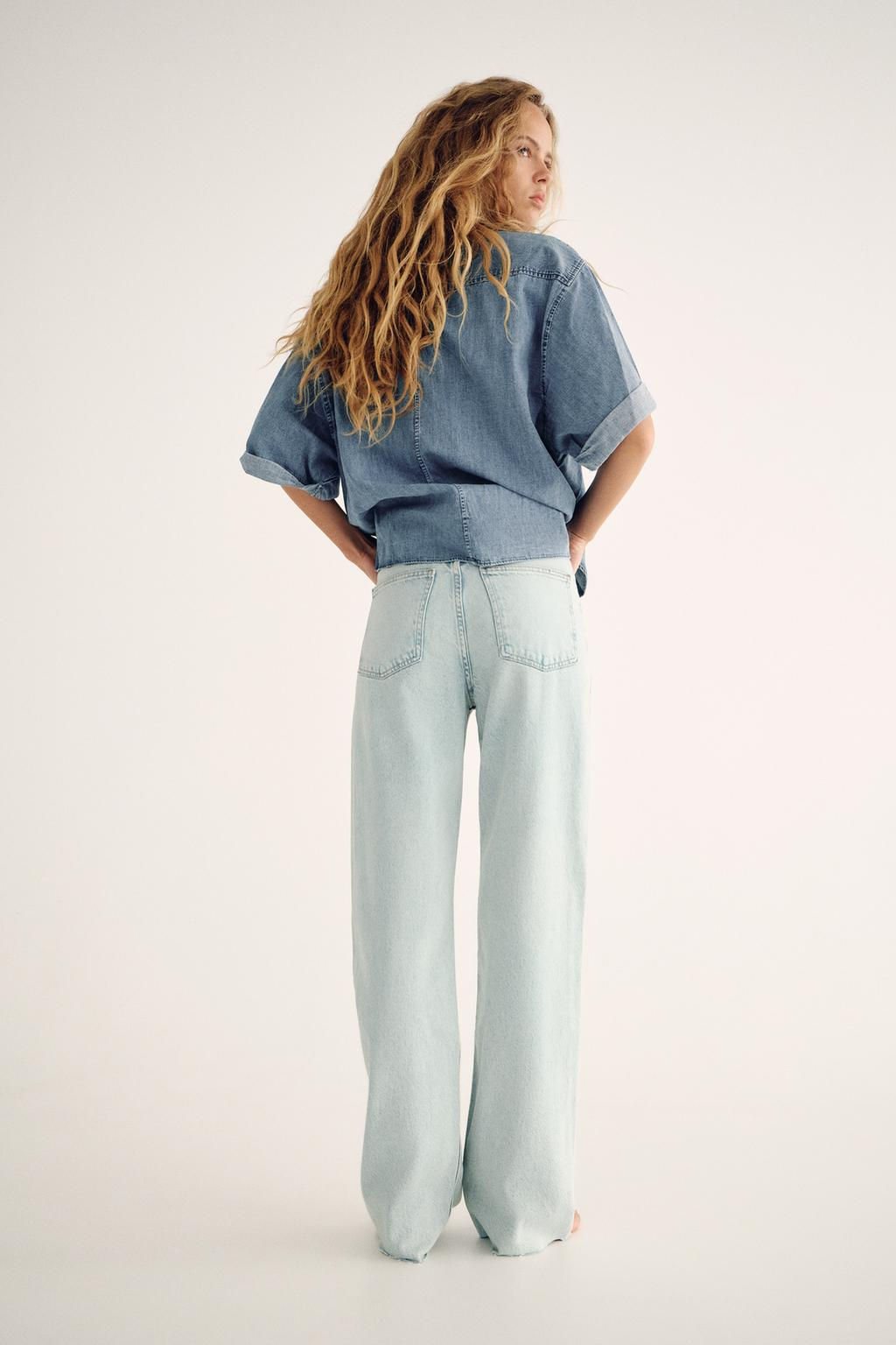TRF WIDE-LEG HIGH-WAIST JEANS - Zara фото 39