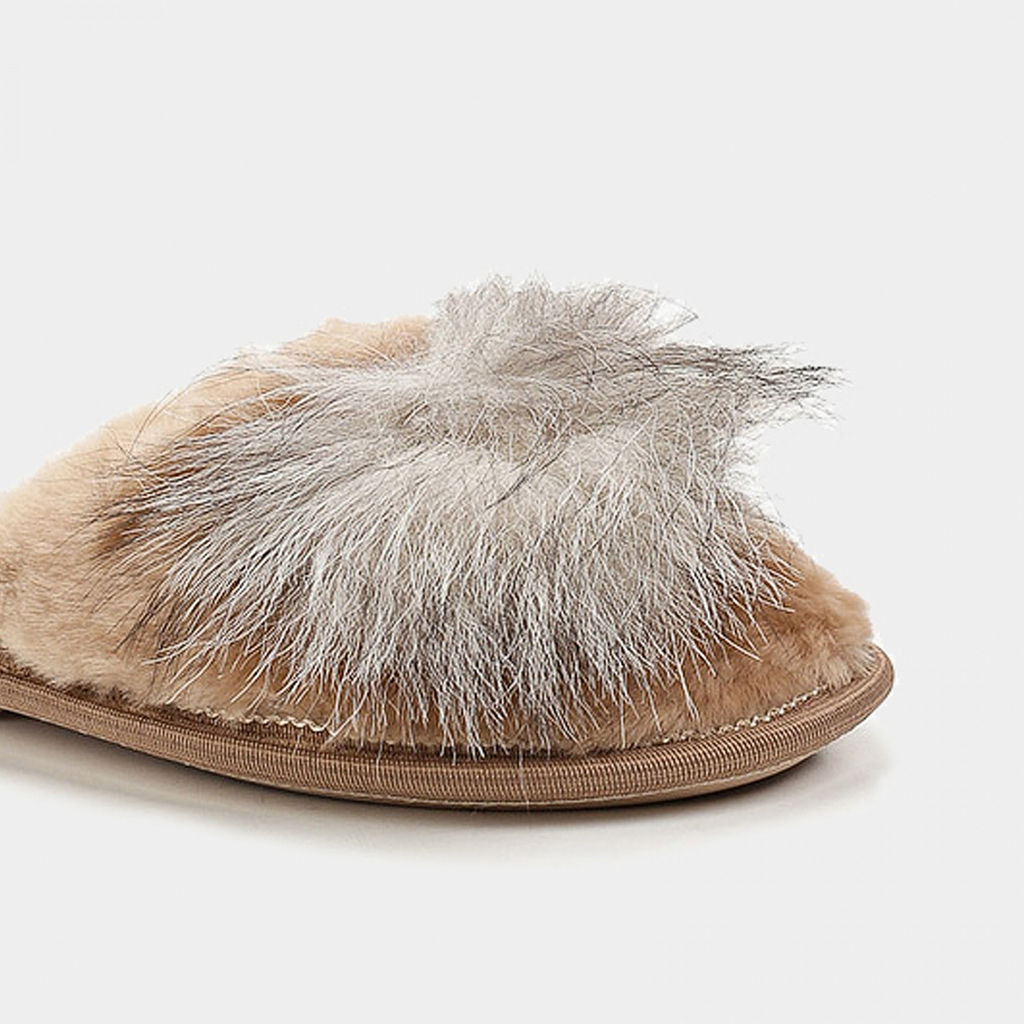 Тапочки Ralf Ringer ОТ00169200 натуральный мех бежевые  фото 6
