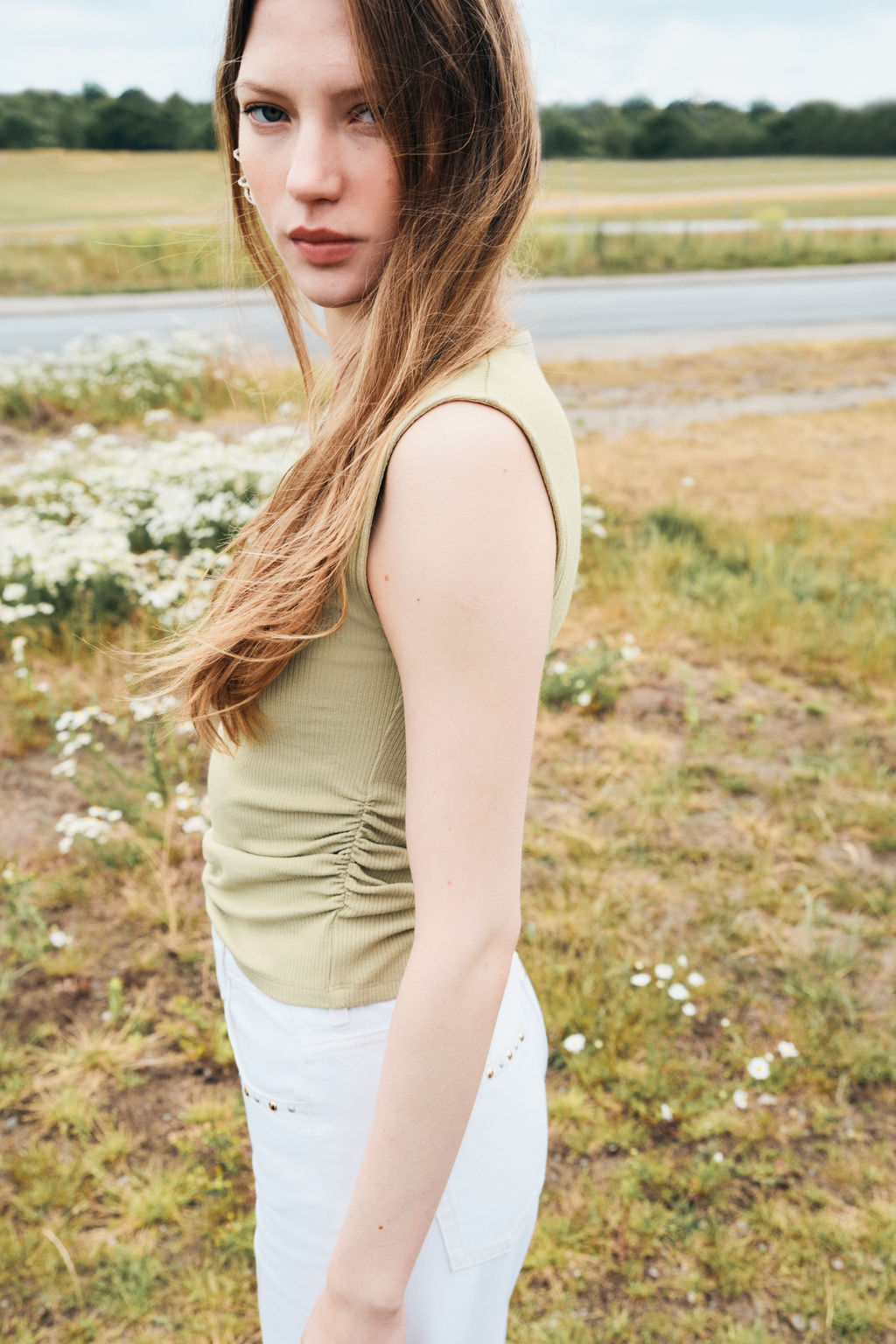 Top drapeado sin mangas - H&m фото 3