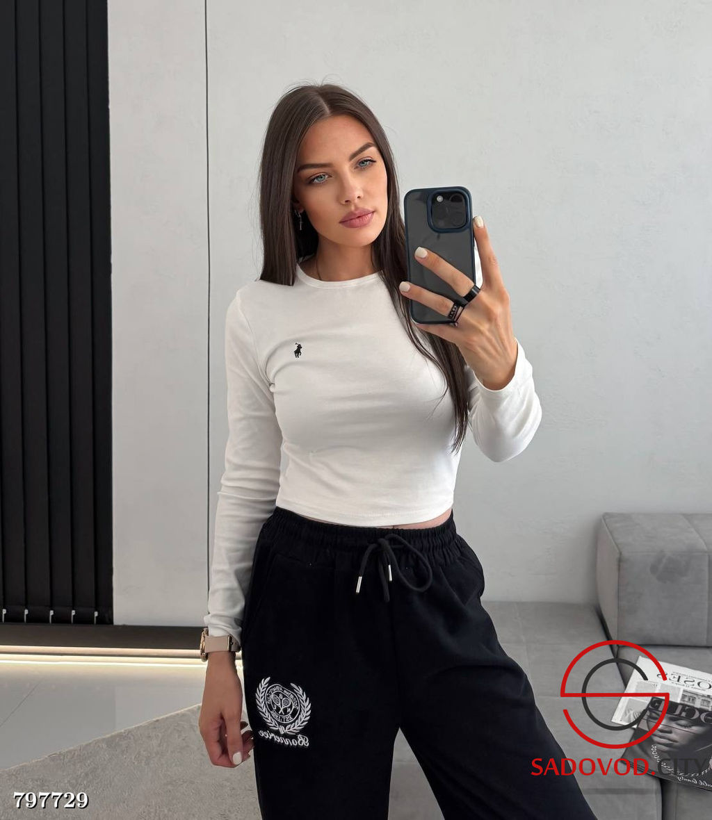 лонгслив женский однотонный - Bruno фото 3