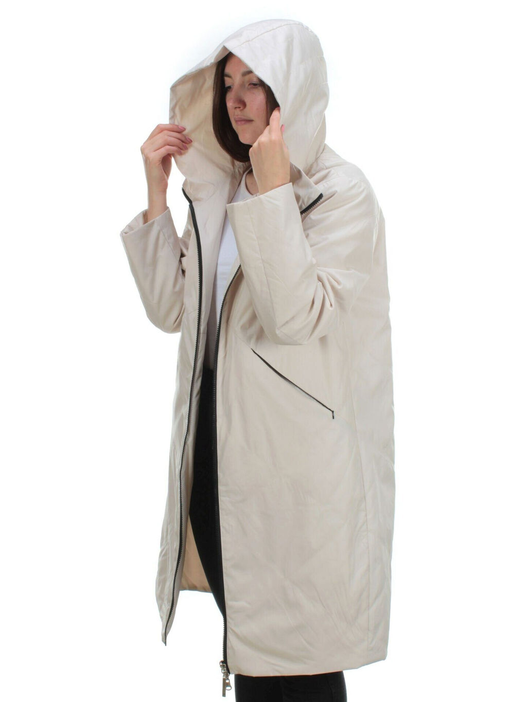 22098 MILK Куртка демисезонная двухсторонняя женская (80 гр. синтепон) - Фабричный китай фото 10