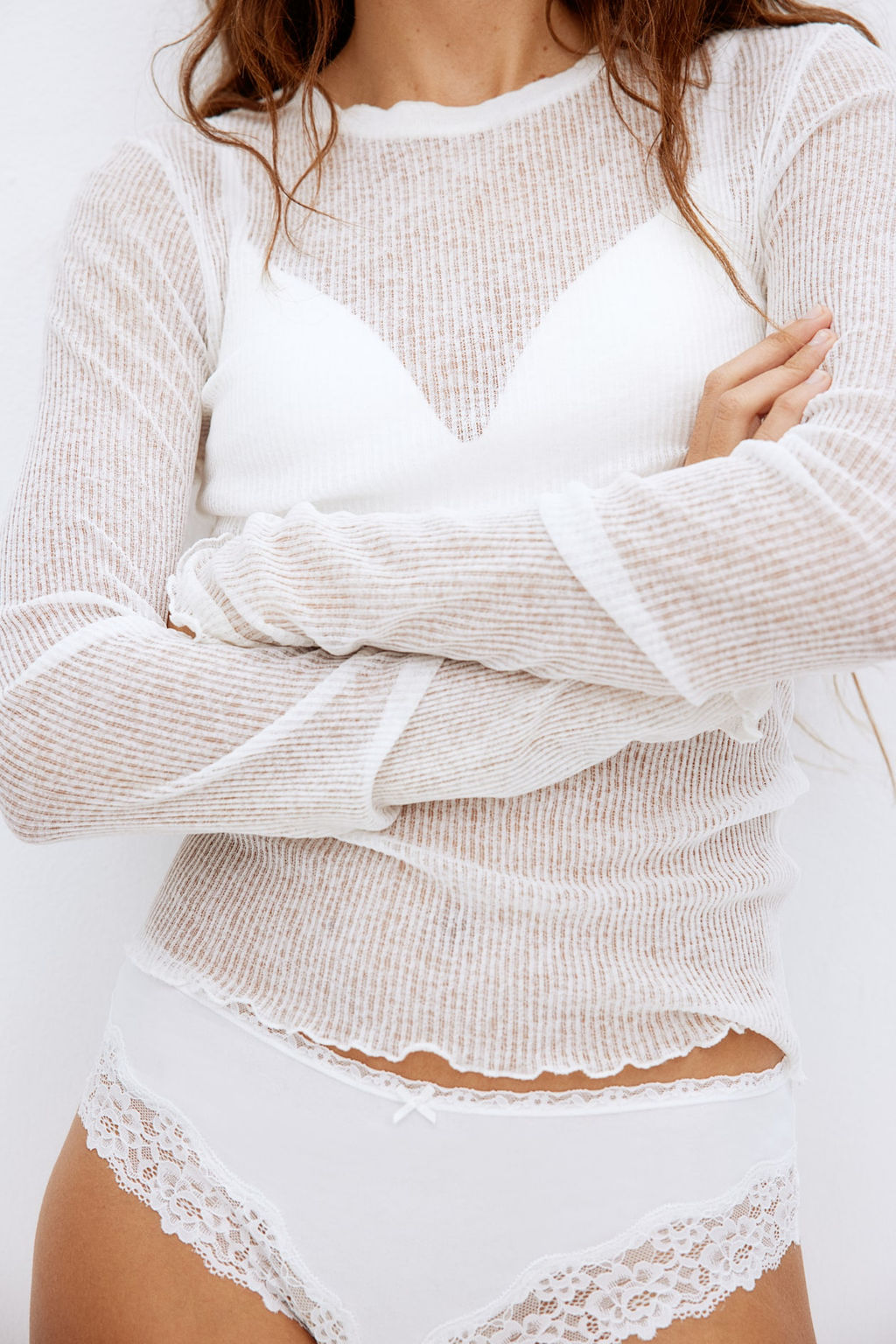 Pack de 3 bragas Hipster de encaje y algodon - H&m фото 2