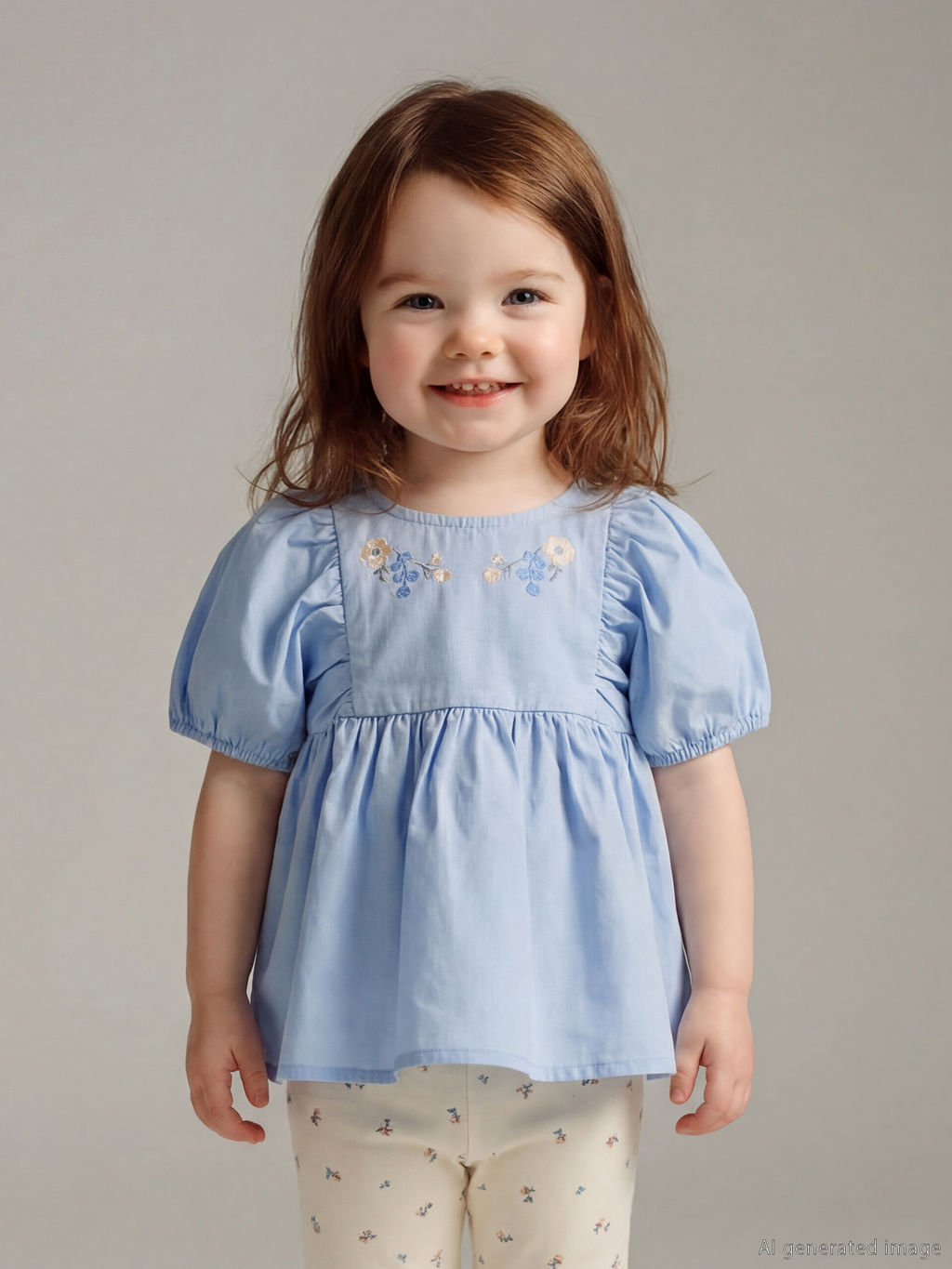 ?i?ekli K?z Bebek Bluz ve Tayt