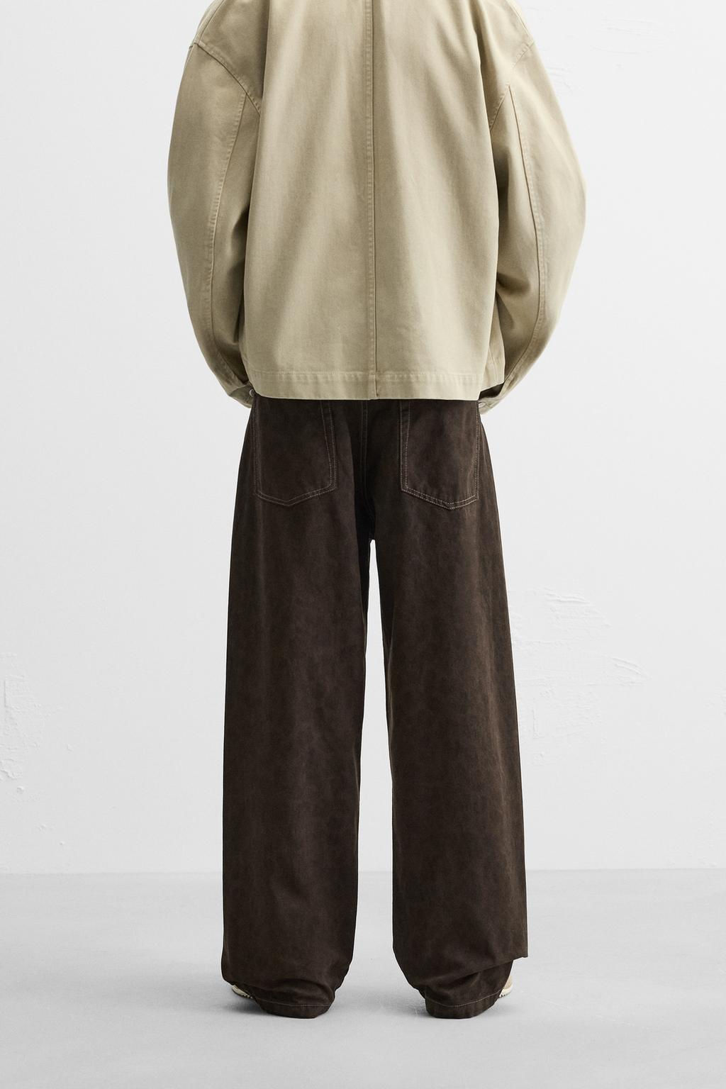 ANIMAL PRINT BAGGY FIT TROUSERS - Zara фото 3