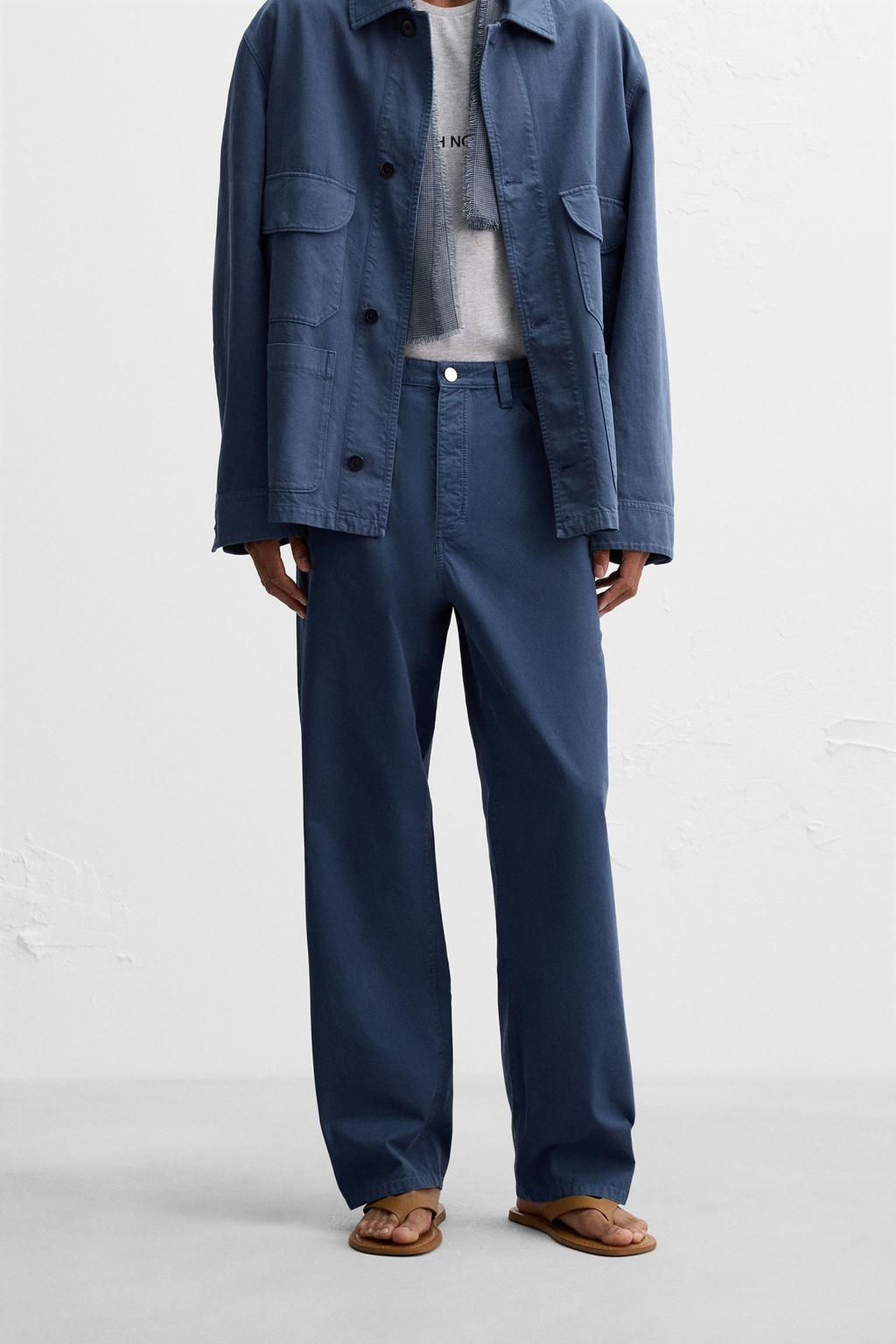 WASHED STRAIGHT-LEG TROUSERS - Zara фото 2
