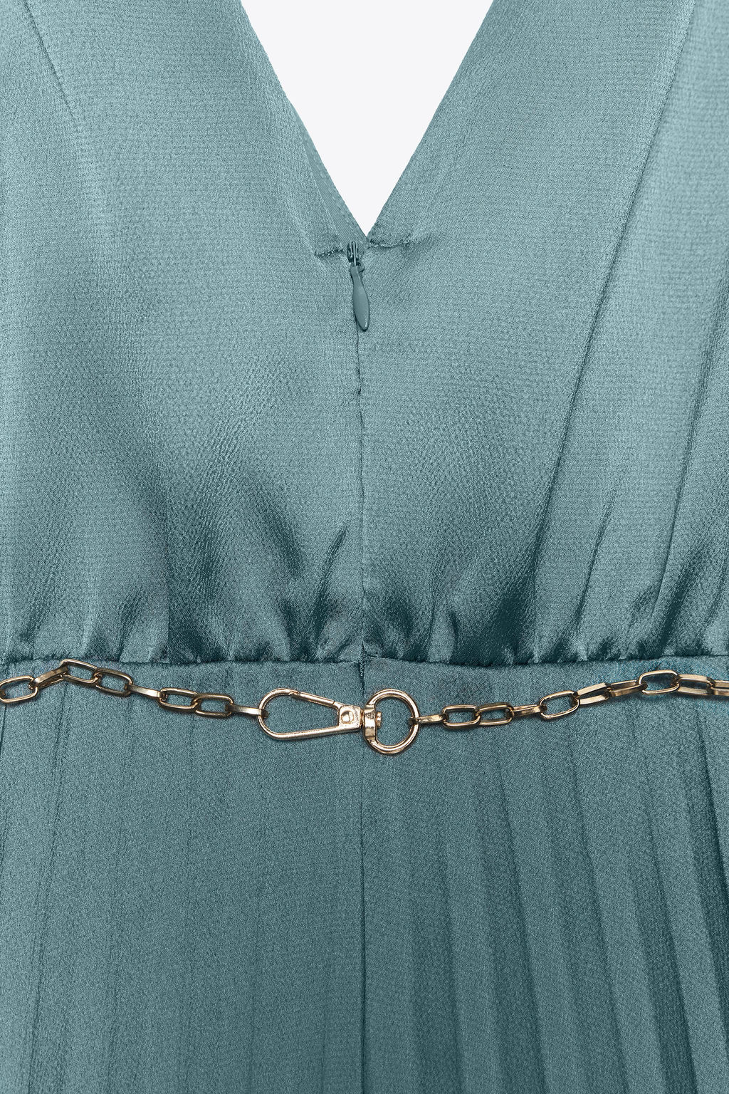 PLEATED MIDI DRESS WITH BELT - Zara фото 9