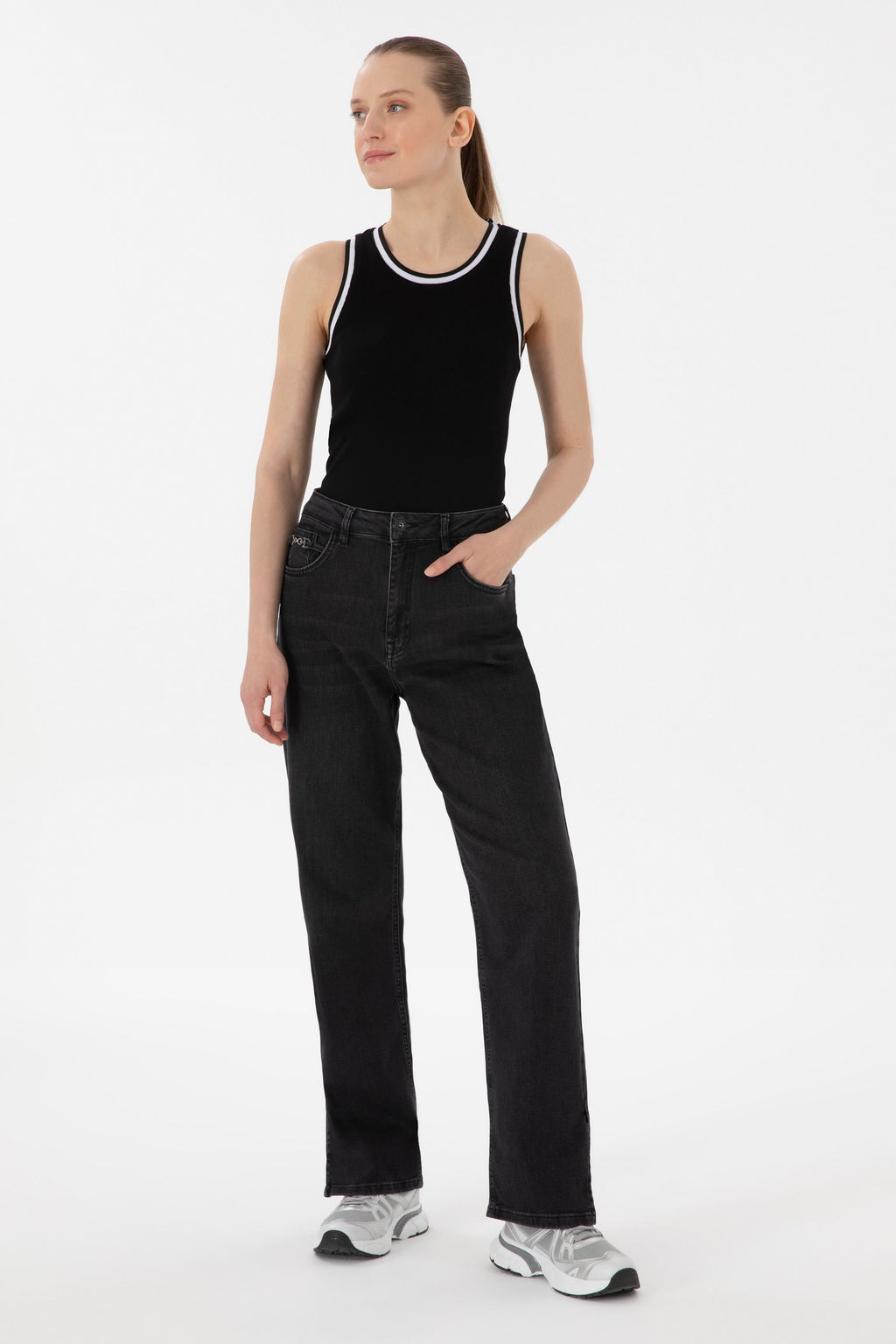 Kad_n Siyah Jean Pantolon Sepette S_rpriz _ndirim - U.s. polo assn фото 3