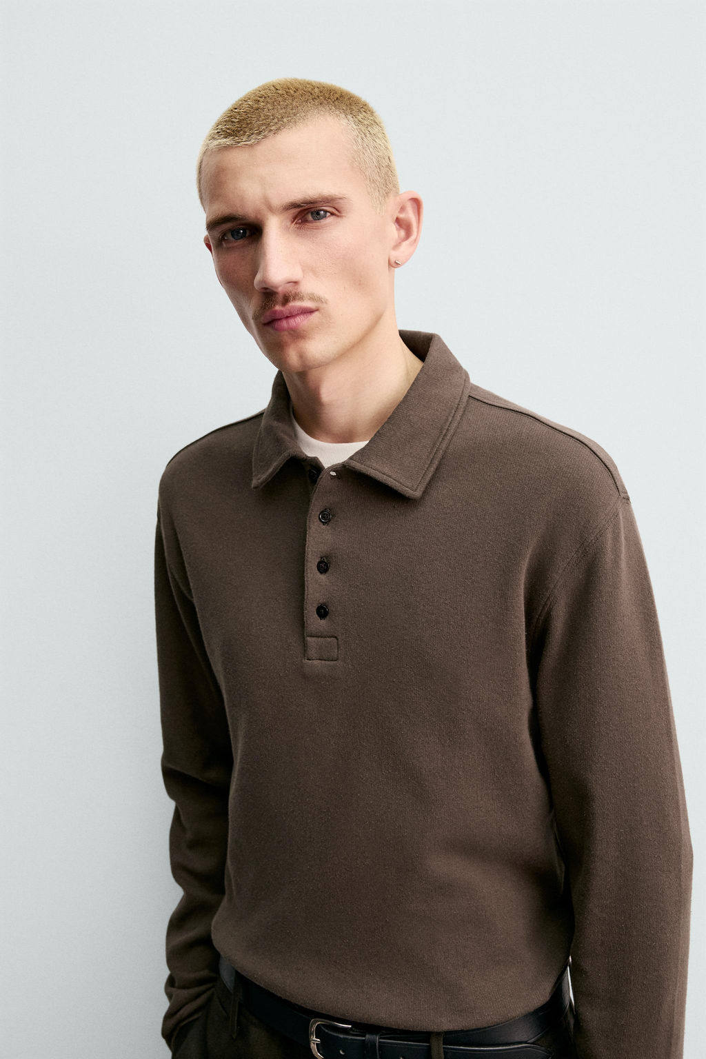 BRUSHED TEXTURED POLO SHIRT ORIGINS - Zara фото 5