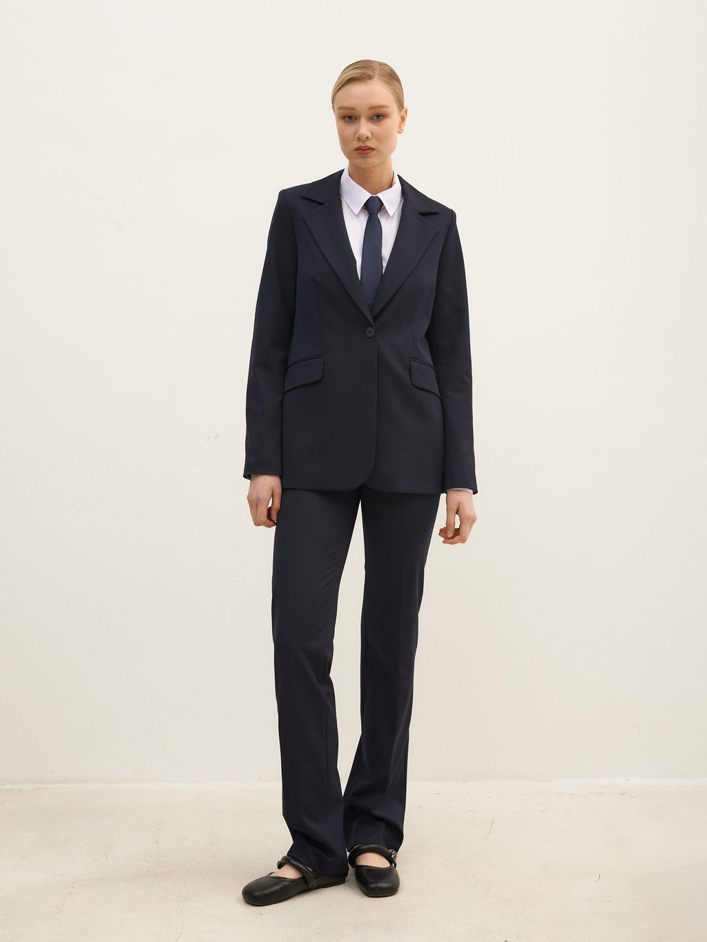 Синие базовые брюки