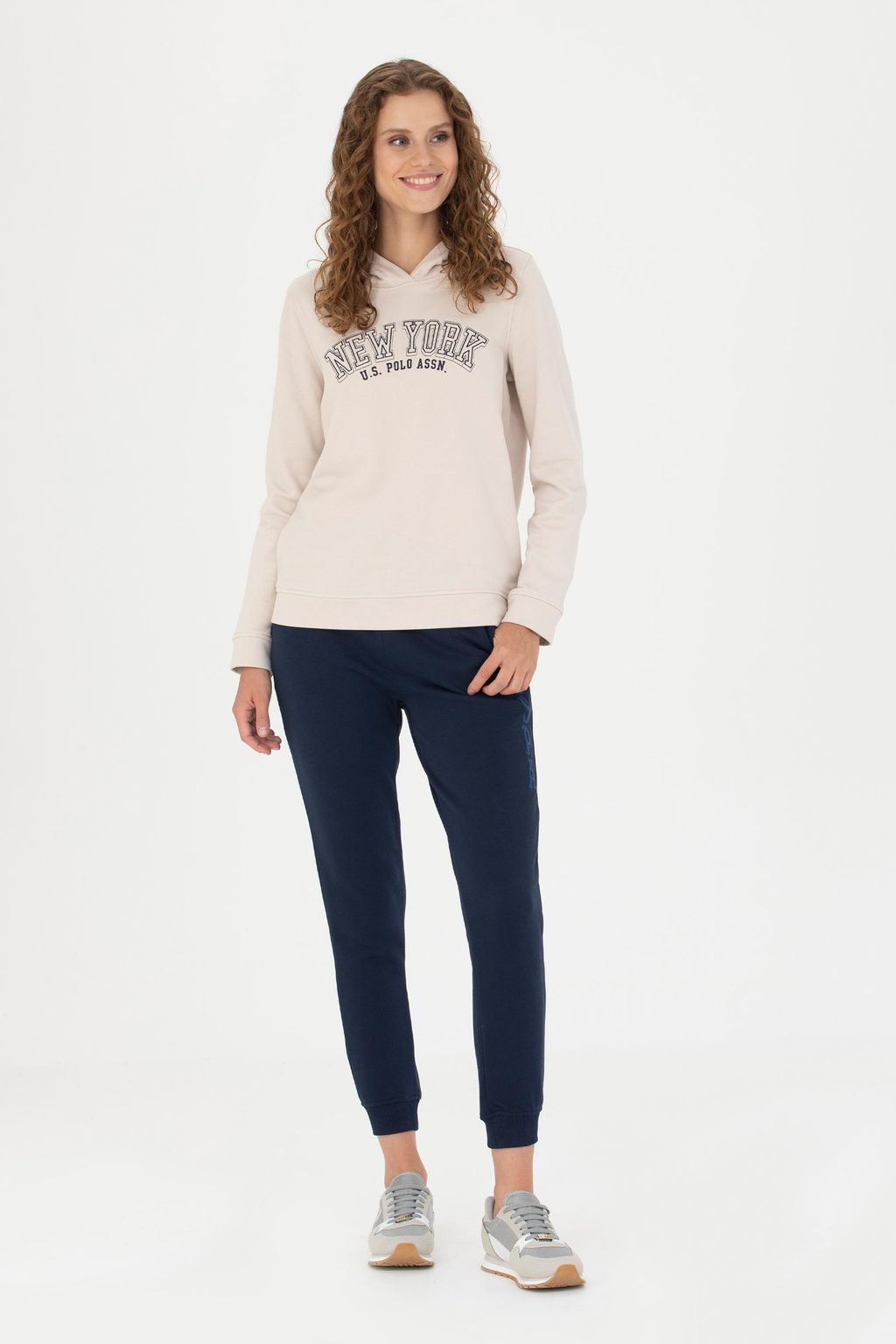 U. S. Polo Assn Женская кремовая толстовка с капюшоном - U.s. polo assn фото 19