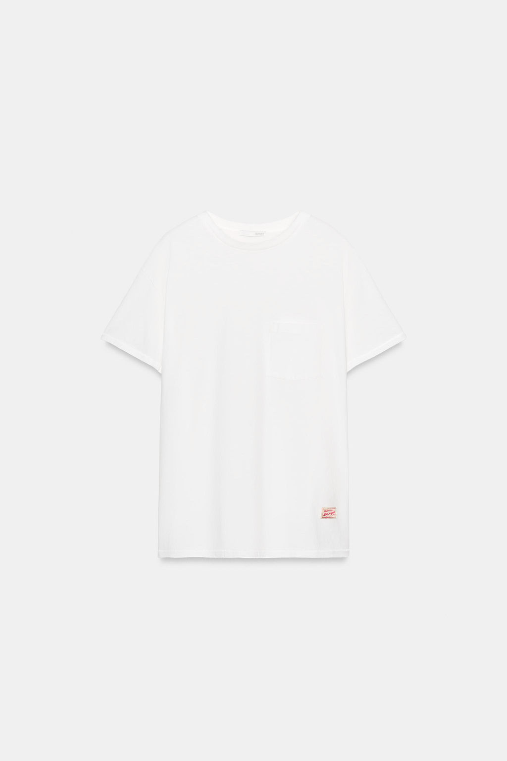 CAMISETA OVERSIZE BOLSILLO / Blanco - Zara фото 5