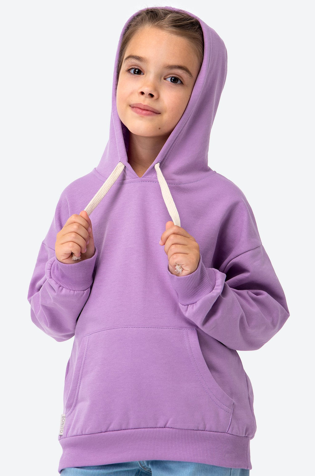 Толстовка для девочки из футера с микроначесом Bonito  фото 37