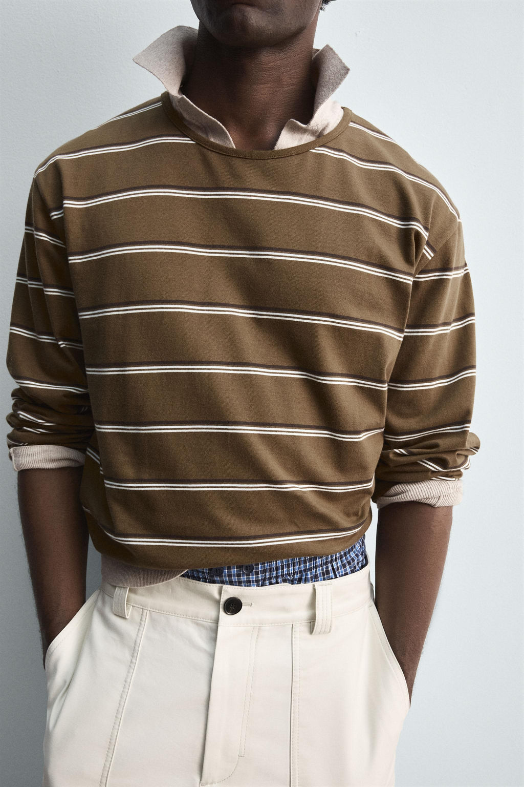 STRIPED JACQUARD T-SHIRT - Zara фото 5