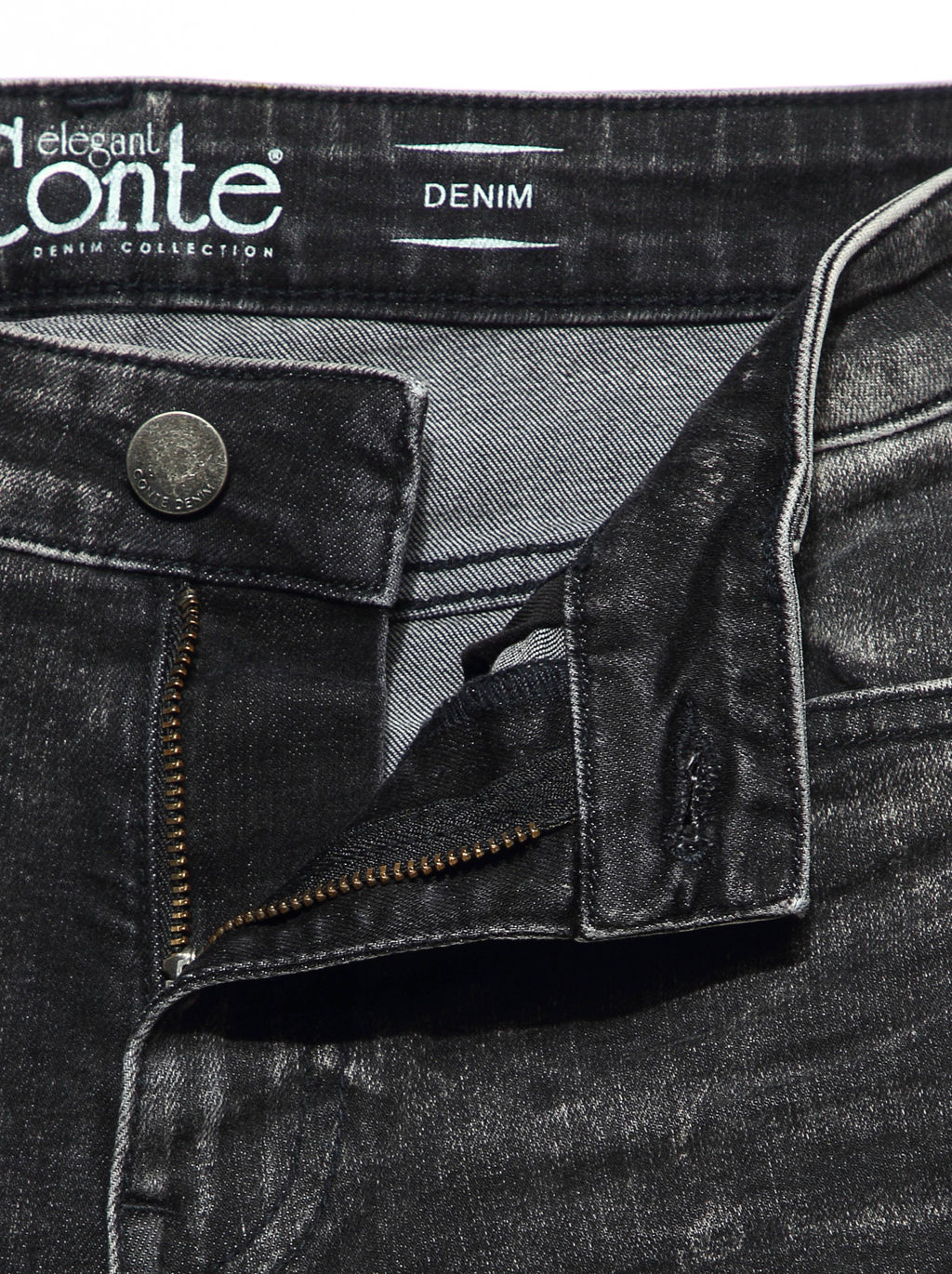 CONTE Моделирующие eco-friendly джинсы skinny со средней посадкой CON-173 washed black - Conte elegant фото 7