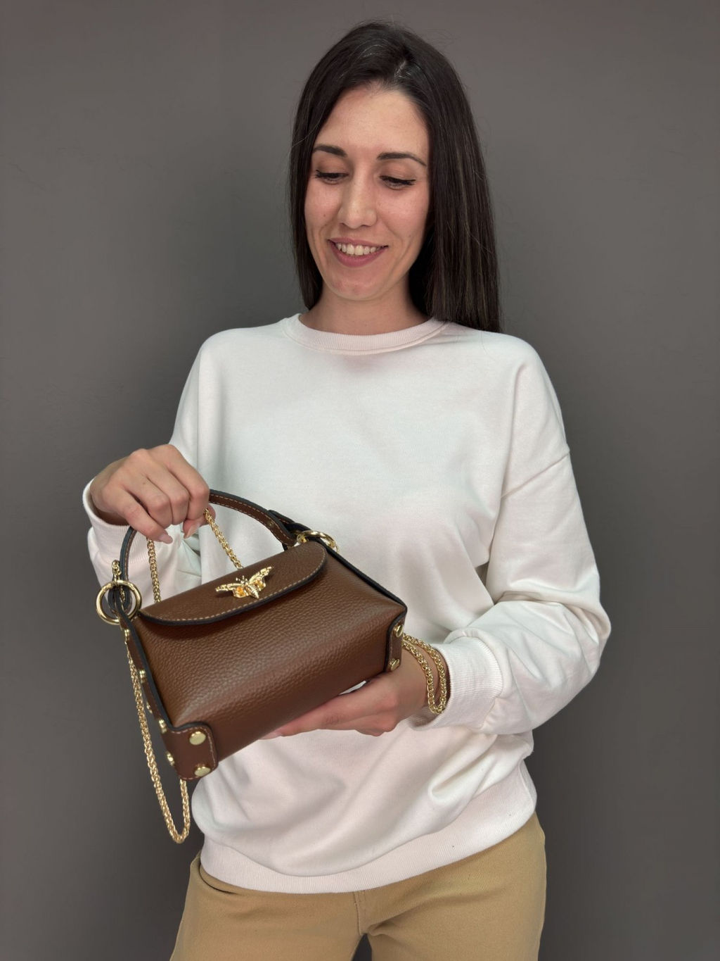 Сумка женская из телячьей кожи