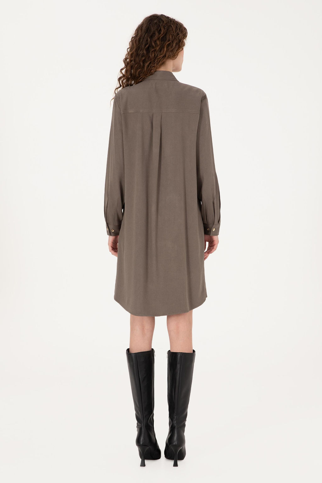 Kad_n Vizon Dokuma Elbise - U.s. polo assn фото 4