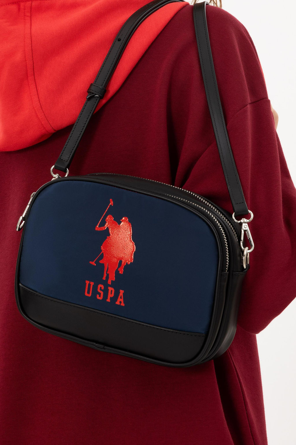 Женская темно-синяя стеганая сумка через плечо - U.s. polo assn фото 2