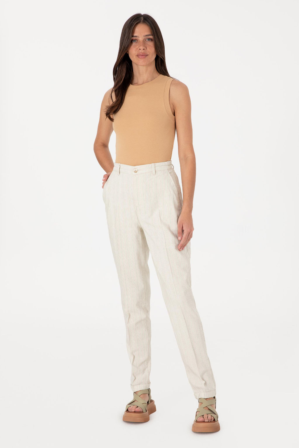 Kad_n Su Ye_ili Kanvas Pantolon Sepette S_rpriz _ndirim - U.s. polo assn фото 4