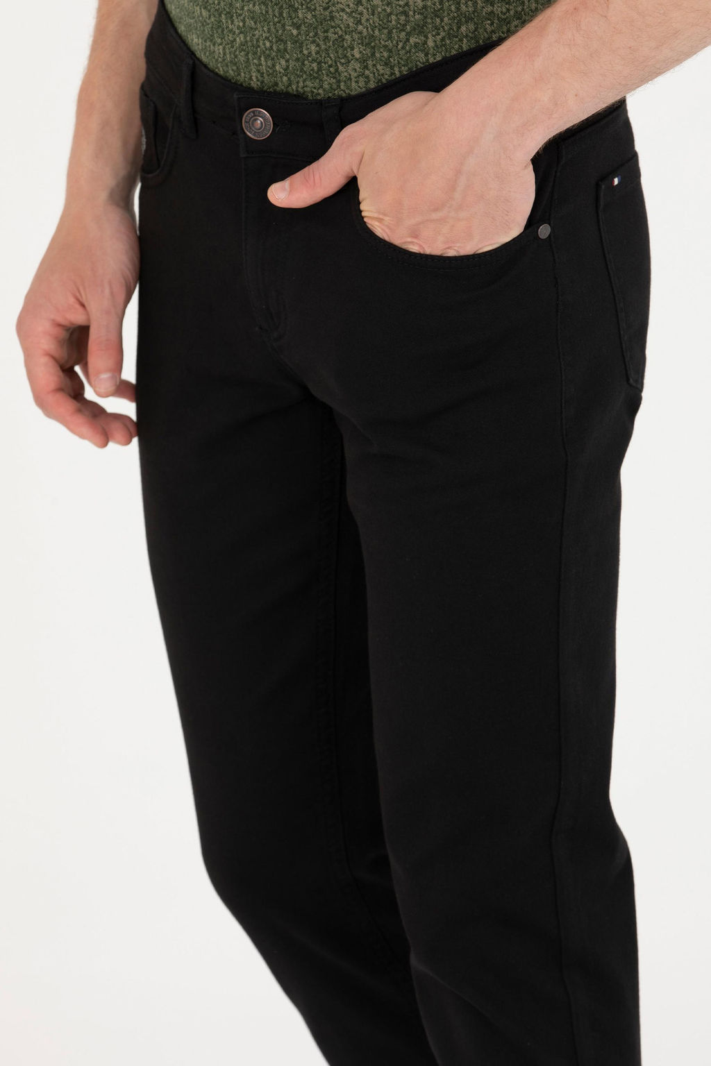 U. S. Polo Assn / Мужские черные брюки из плотной ткани - U.s. polo assn фото 6