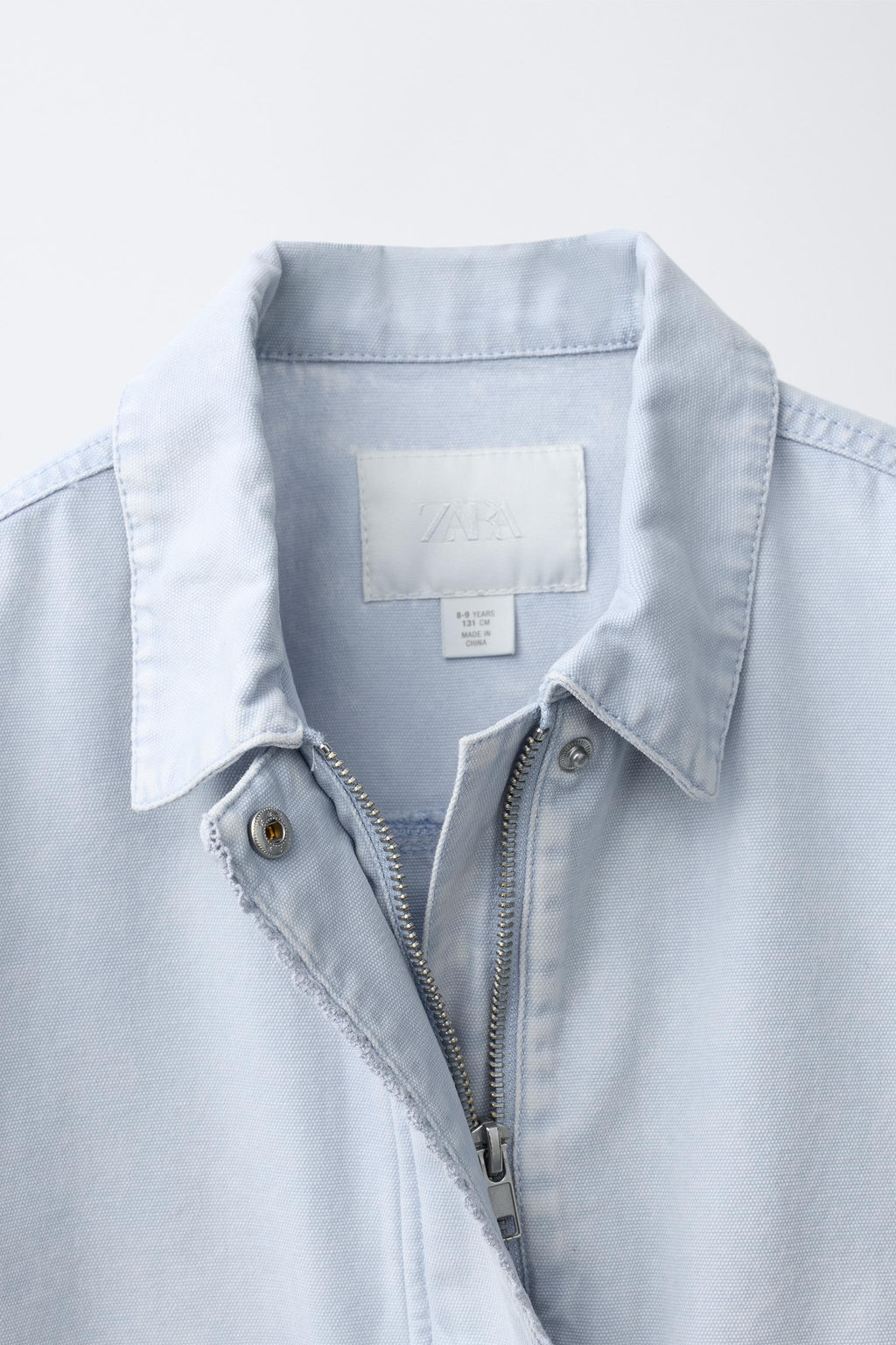 CAZADORA CANVAS PUNTILLA / Azul claro - Zara фото 5