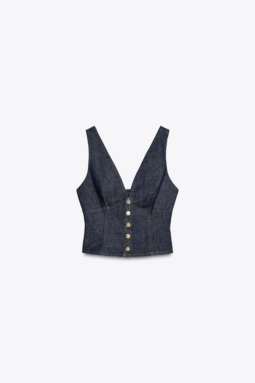 Z1975 DENIM CROP TOP - Zara фото 6