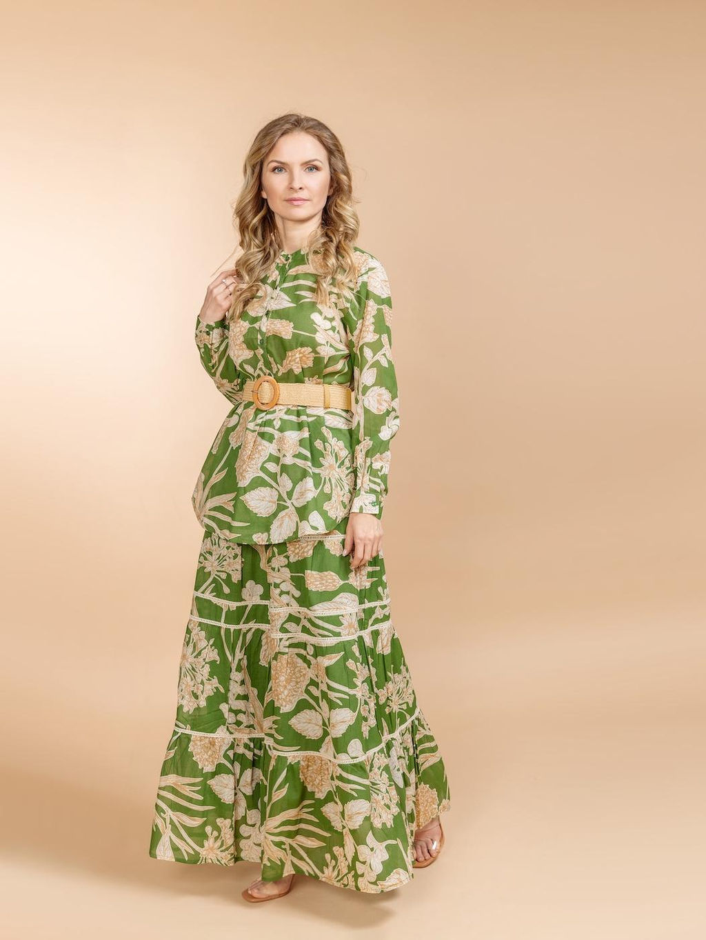 Костюм юбка и блузка (хлопок) №25-246-3 - Ганг фото 6