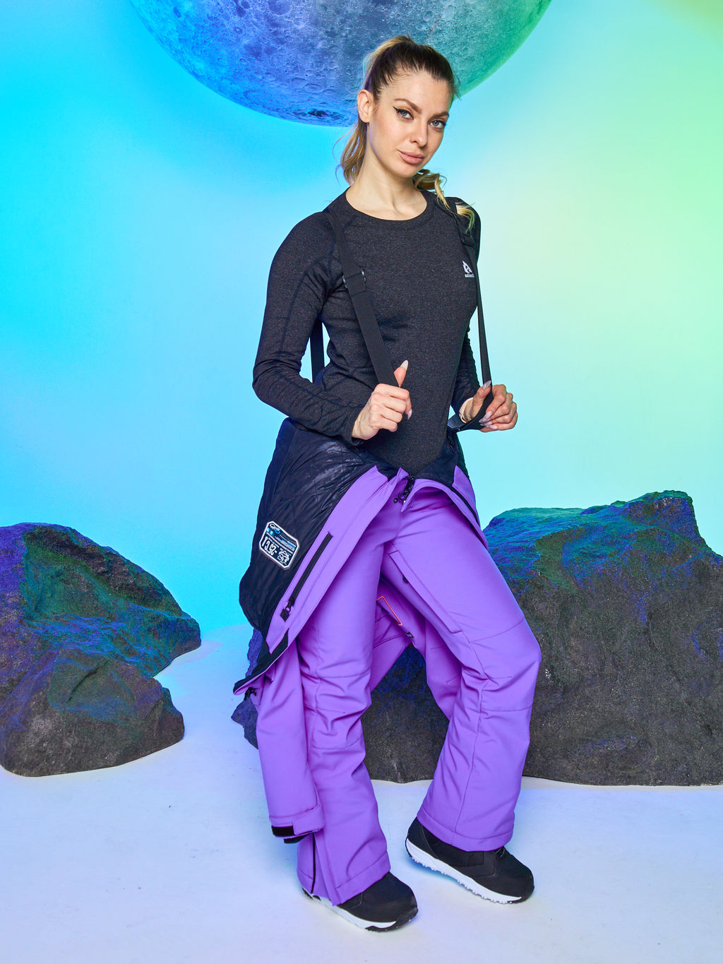 Женский сноубордический горнолыжный комбинезон Alpha Endless Aeternitas 223/2305 PRP - Пурпурное Сердце  фото 2