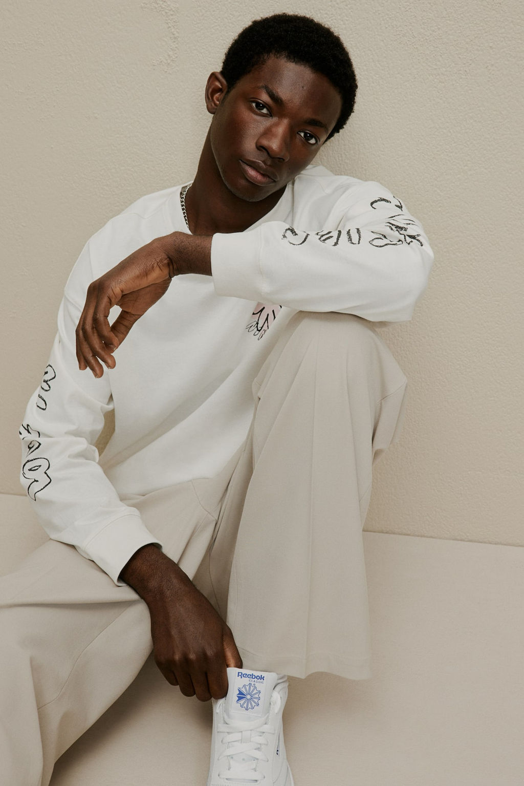 Camiseta de punto con estampado Oversized Fit - H&m фото 2