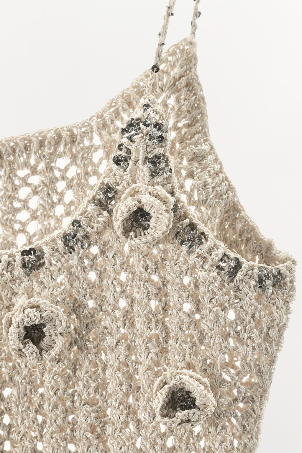 LIMITED EDITION CROCHET TOP WITH RAISED FLOWERS - Zara фото 6