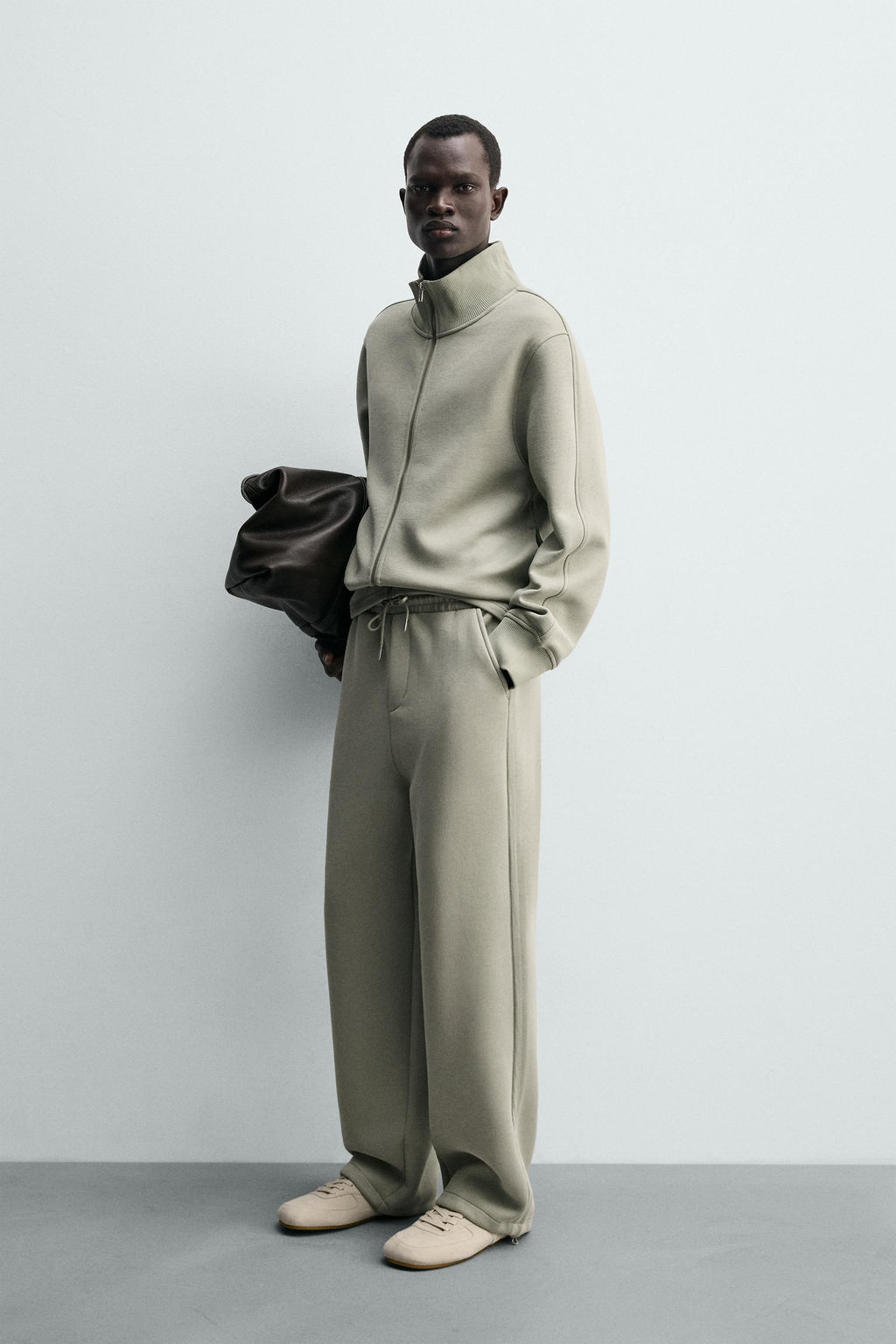 SUDADERA INTERLOCK CREMALLERA / Menta - Zara фото 4