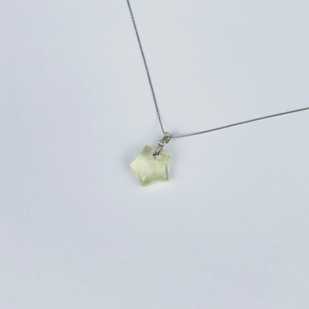 Кулон на цепочке из лимонного Кварца 45 см