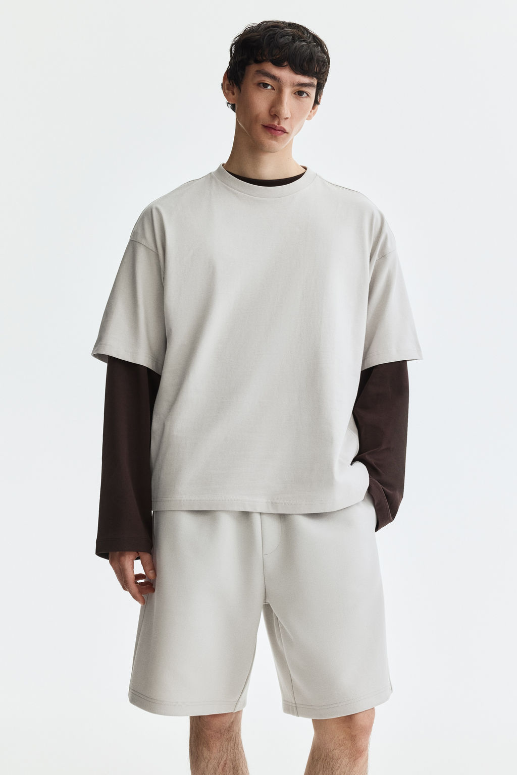 Pantal?n corto interlock Relaxed Fit - H&m фото 6