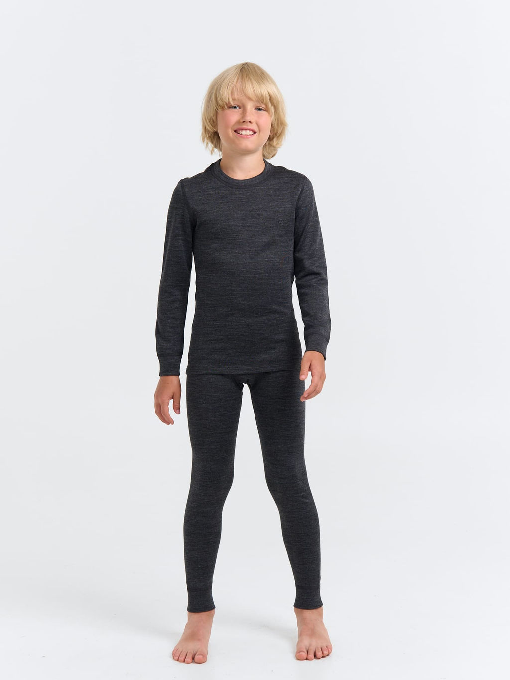 Комплект термо Графит меланж с шерстью для мальчиков 7+