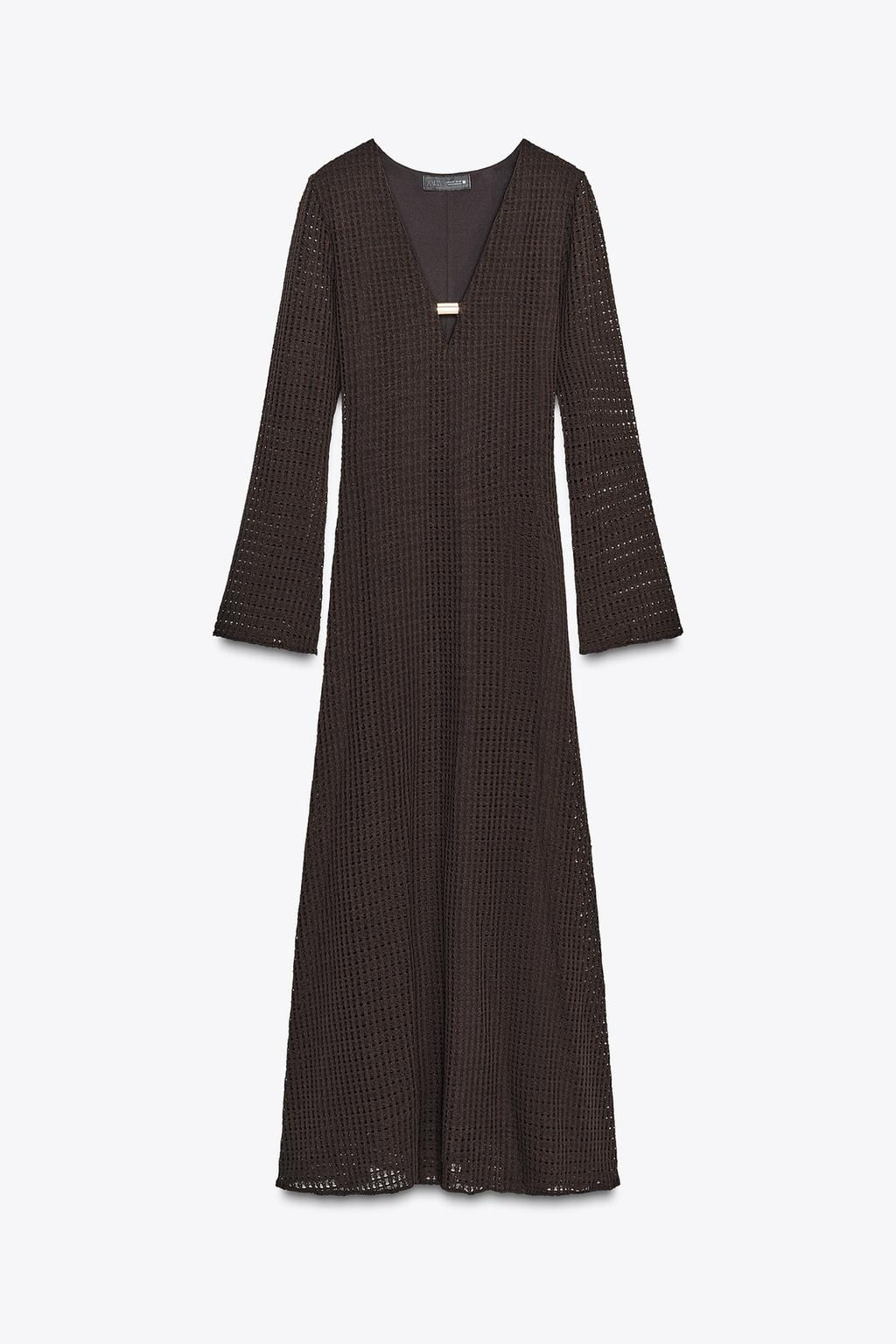 HARDWARE CROCHET MIDI DRESS - Zara фото 7