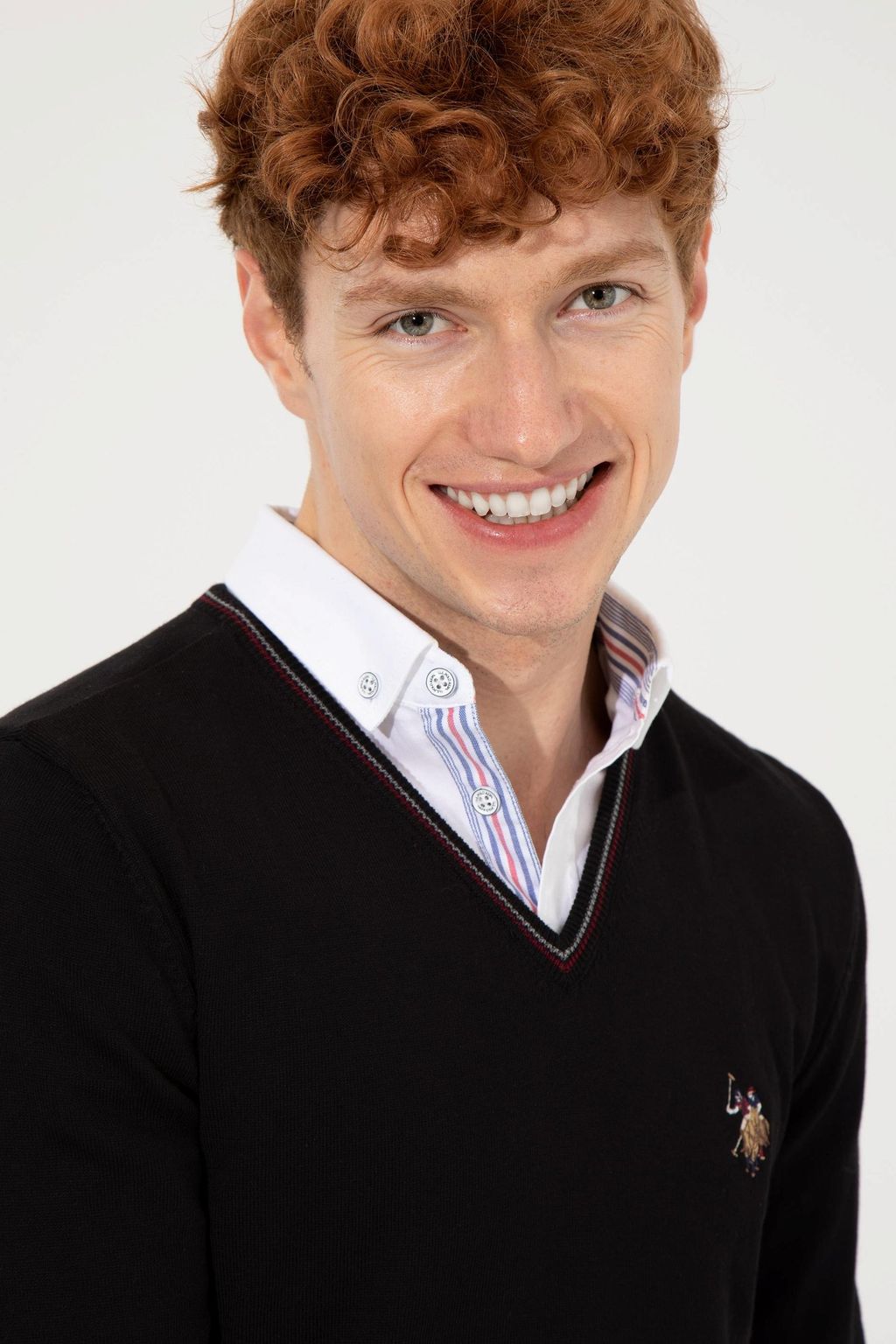 Мужской черный трикотажный свитер Basic - U.s. polo assn фото 2