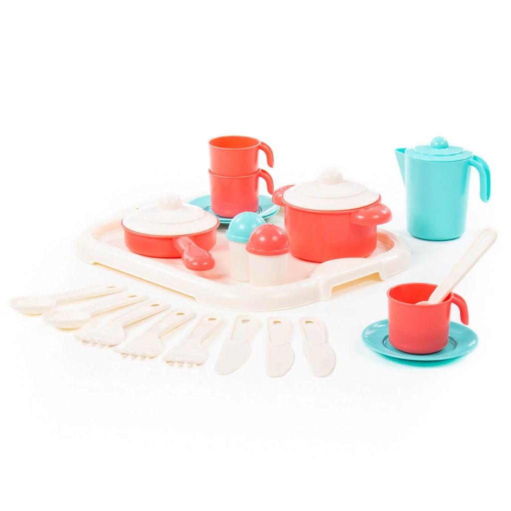 Набор детской посуды Настенька с подносом на 3 персоны - Полесье фото 3