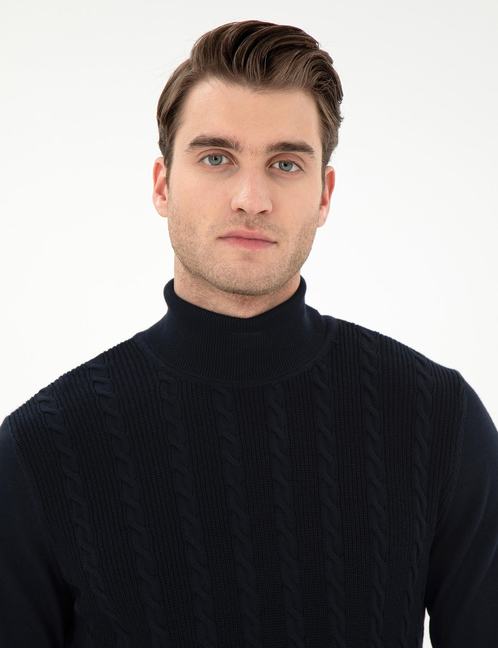 Lacivert Slim Fit Kazak
