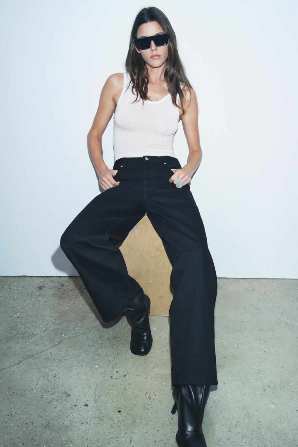 ZW COLLECTION LOOSE FIT MID-RISE JEANS - Zara фото 6